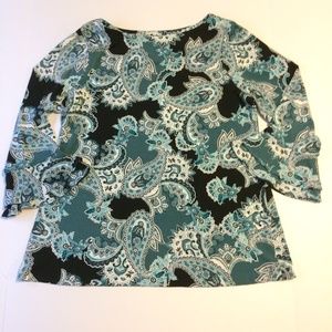 Charter Club Top Ladies Size Large Paisley